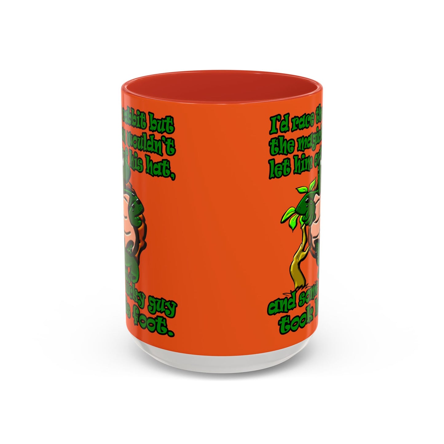 turtle race - Accent Mug (orange)