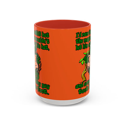 turtle race - Accent Mug (orange)