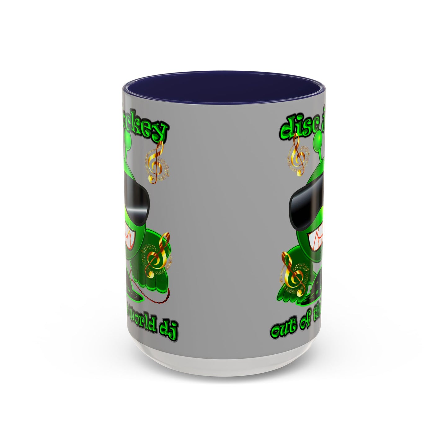 disc jockey - Accent Mug (light grey)