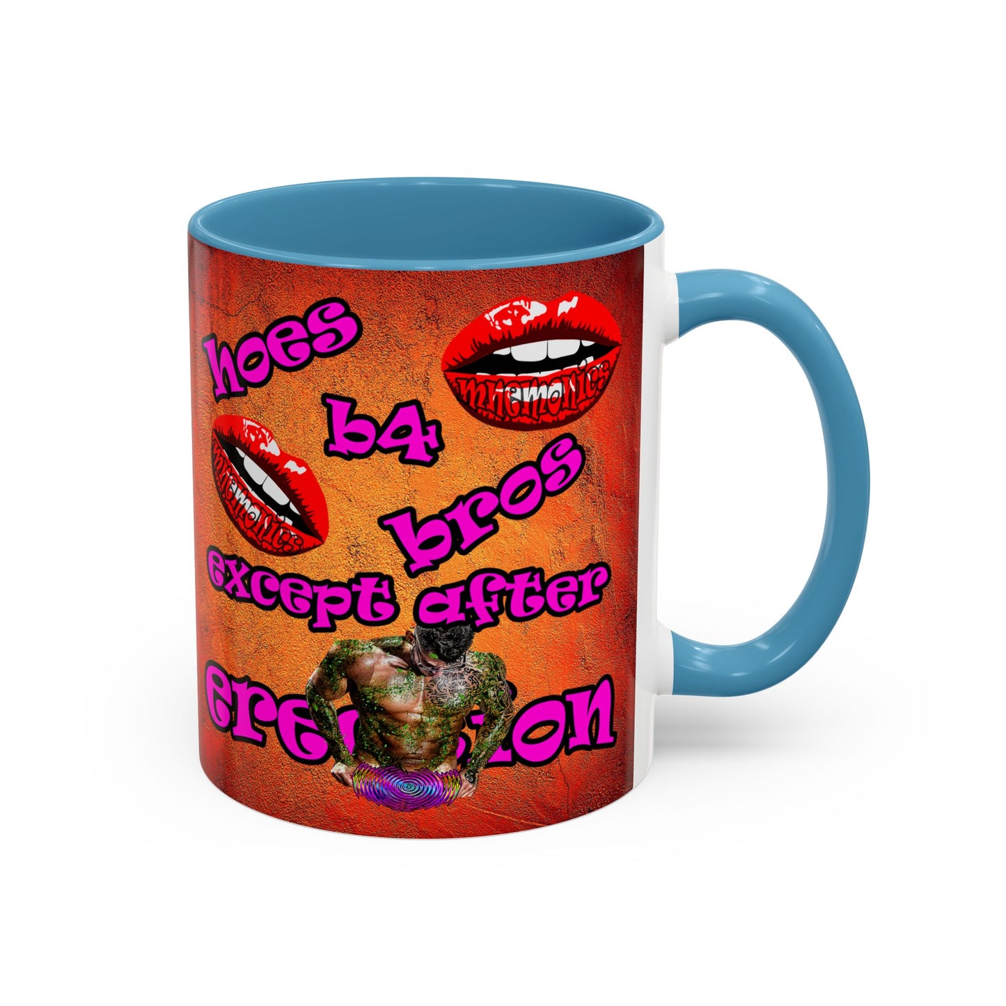 hoes b4 bros - Accent Mug (burnt orange)