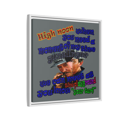 high noon - framed canvas art (dark grey)