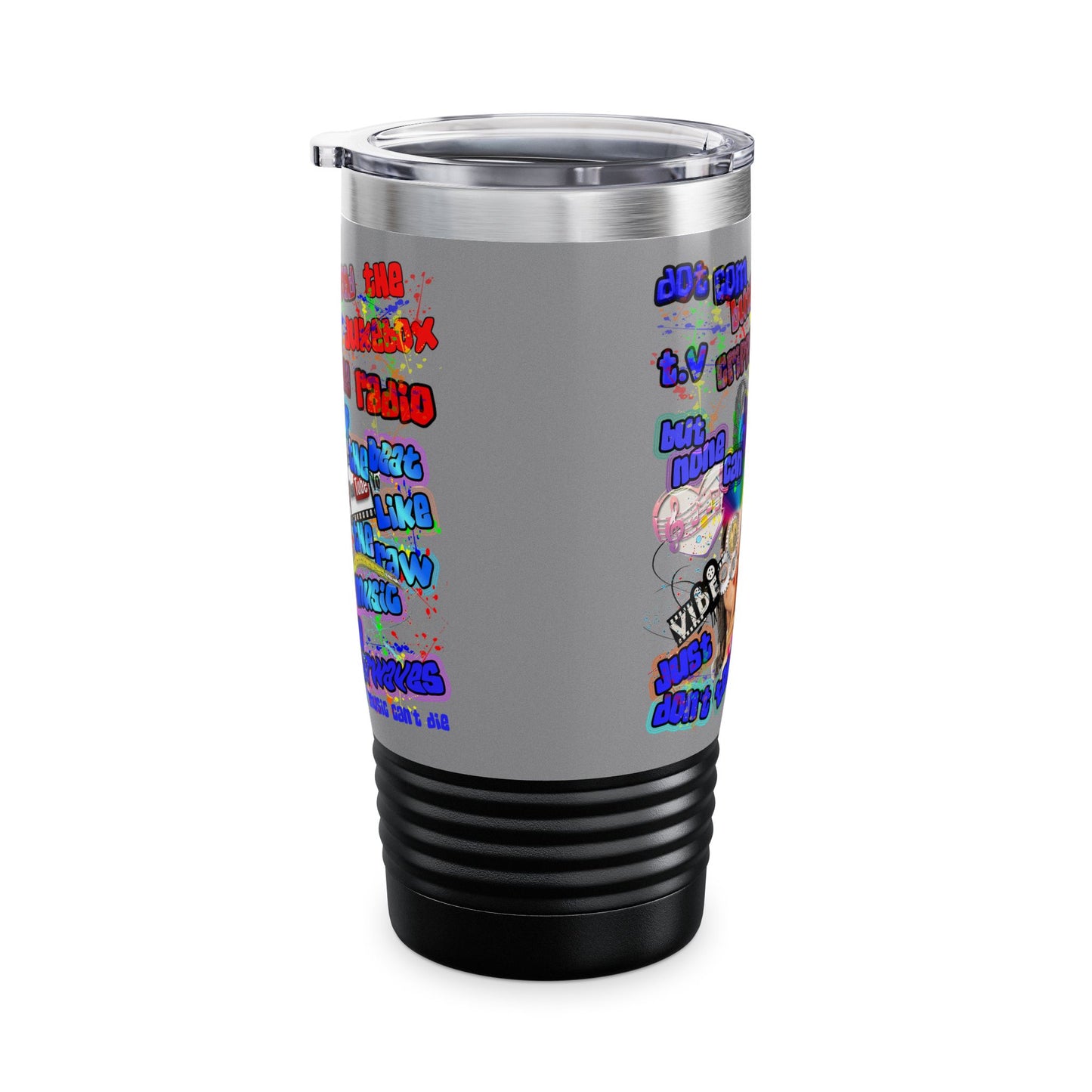 drop the beat - Ringneck Tumbler, 20oz (grey)