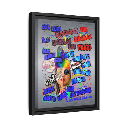 drop the beat - framed canvas art (brushed nickel)