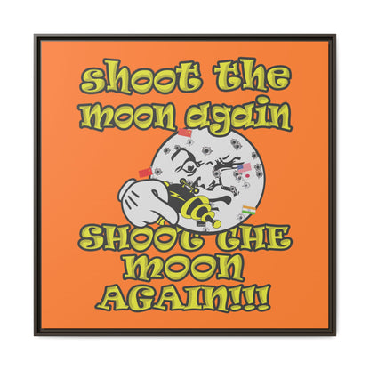 shoot the moon again - framed canvas art (crusta)