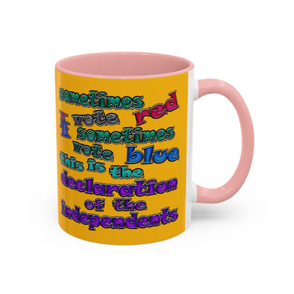 declaration of the independents - Accent Mug (yellow)