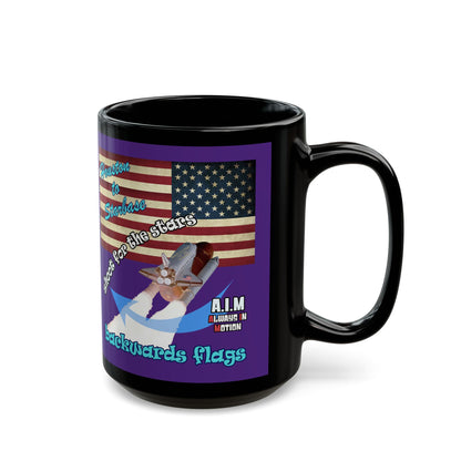 shoot for the stars - Black Mug (purple)