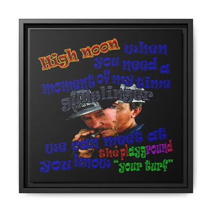 high noon - framed canvas art (black)