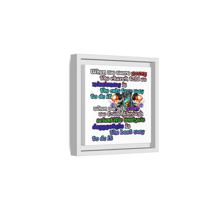 doggystyle - framed canvas art (white)
