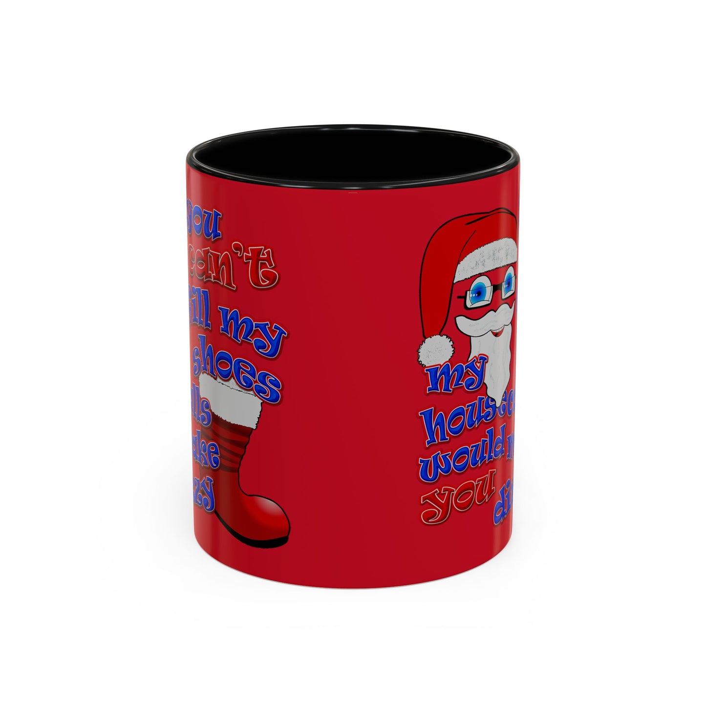 santa's shoes - Accent Mug (dark red)
