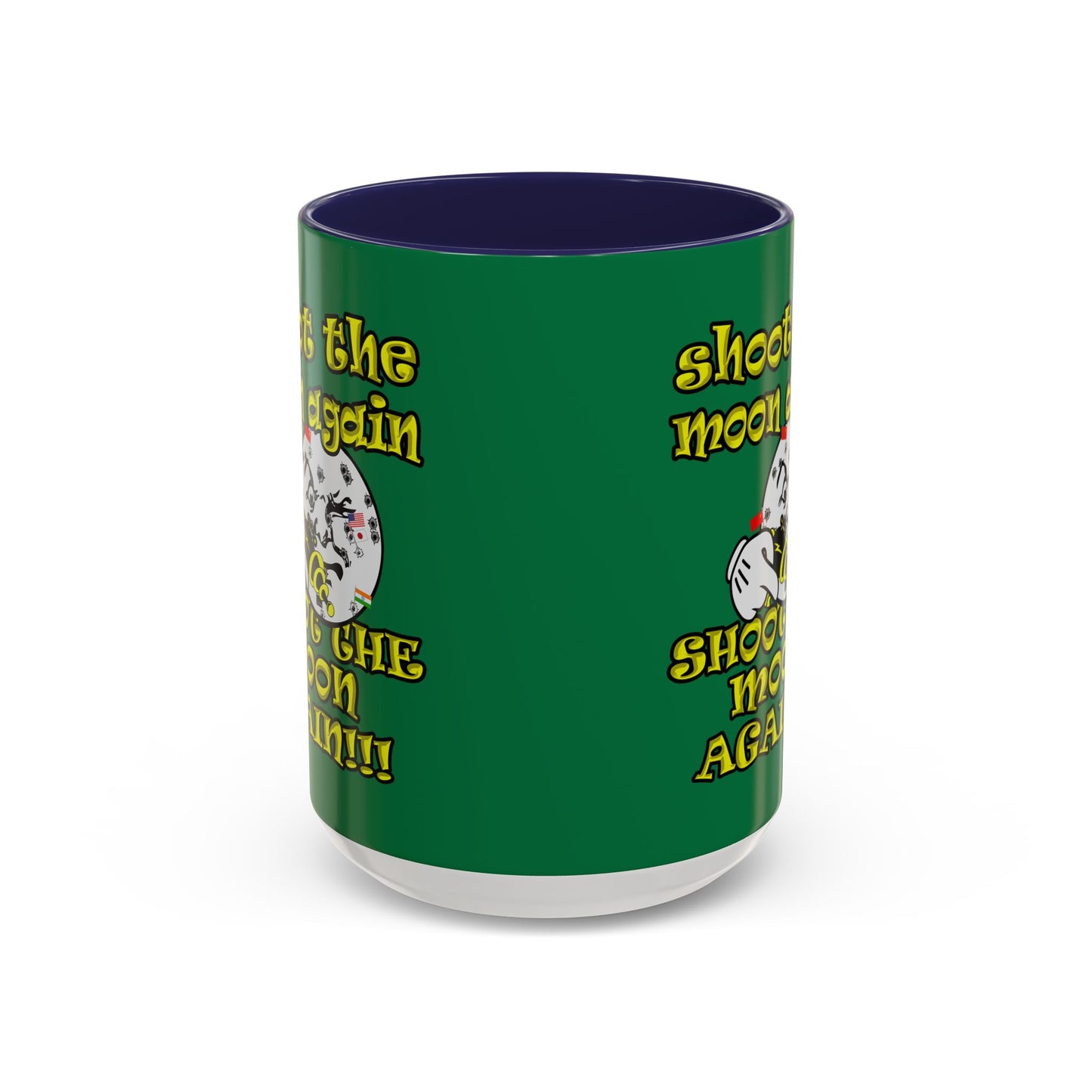 shoot the moon again - Accent Mug (dark green)