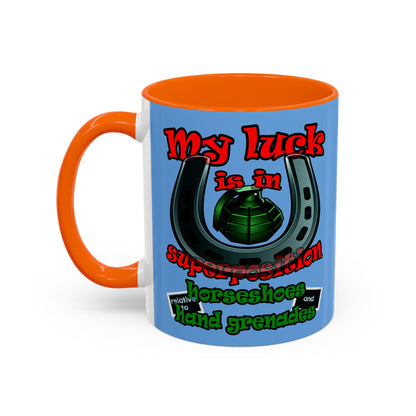 my luck - Accent Mug (light blue)