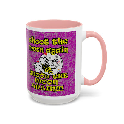 shoot the moon again - Accent Mug (pink swirl)