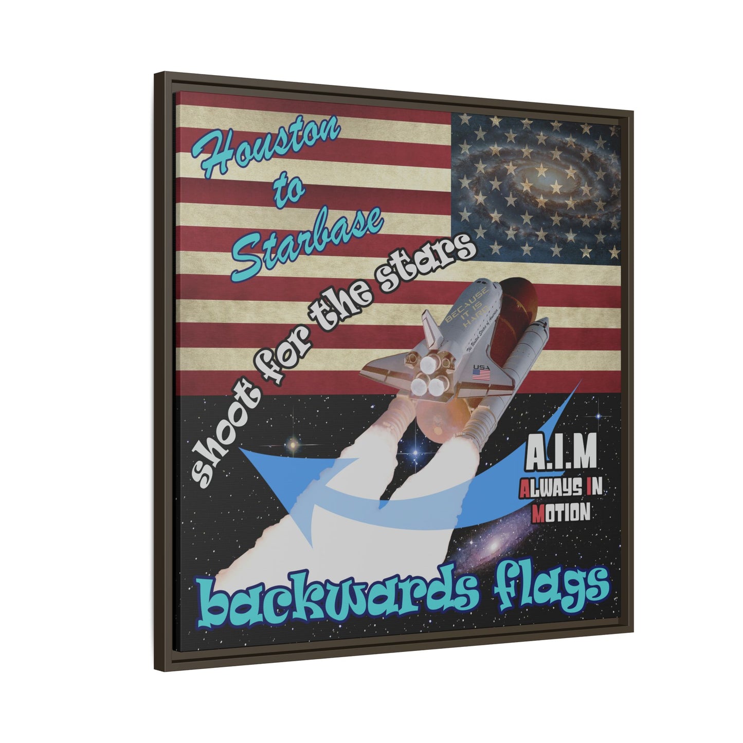 shoot for the stars - framed canvas art