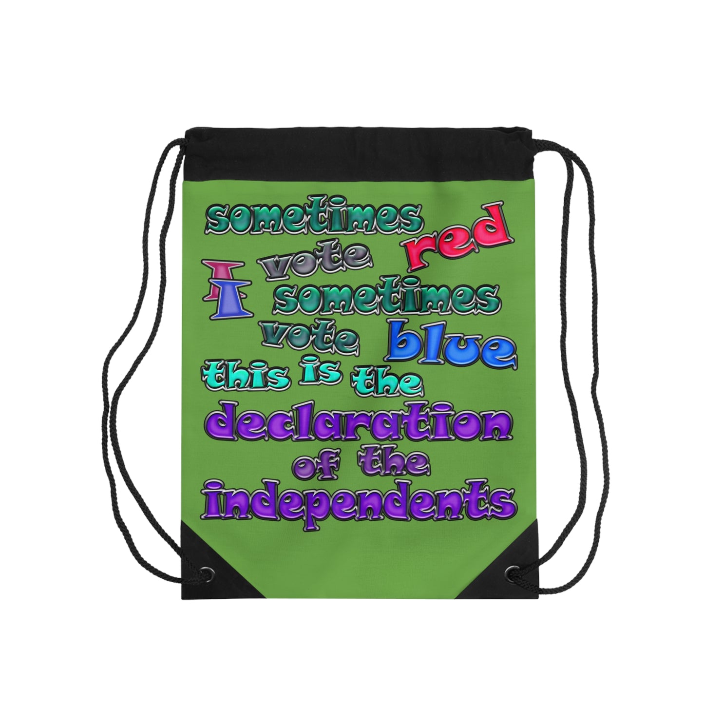declaration of the independents - Drawstring Bag (green)