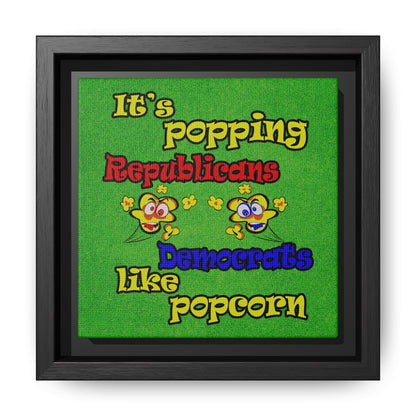 popping like popcorn - framed canvas art (green turf)