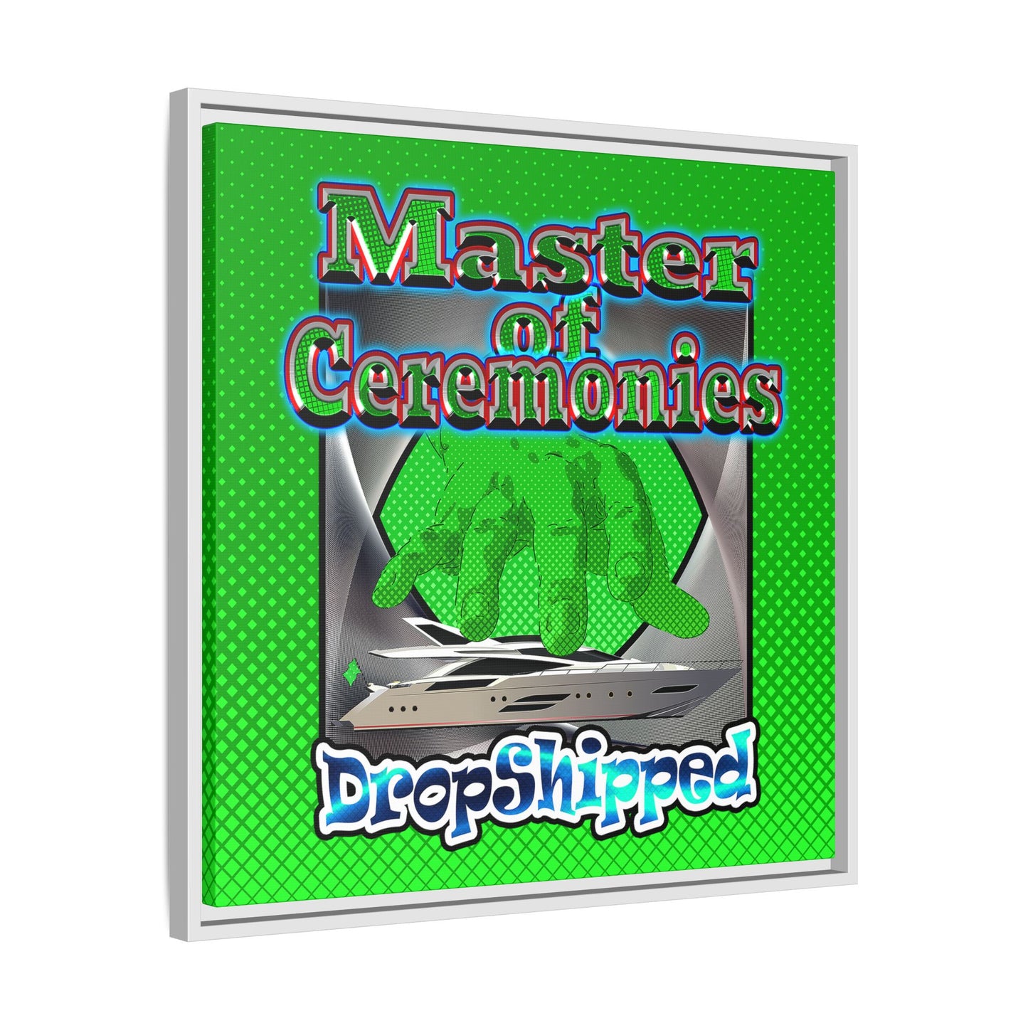 logo - framed canvas art (logo green)