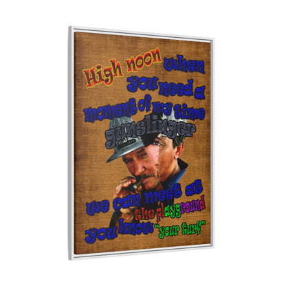 high noon - framed canvas art (brown papyrus)