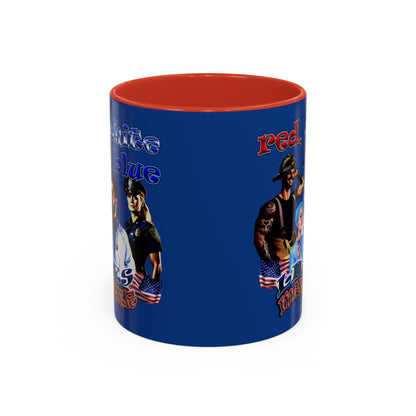 rw&b lives matter - Accent Mug (dark blue)