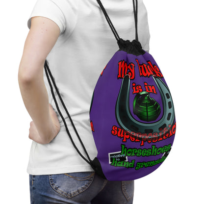 my luck - Drawstring Bag (purple)
