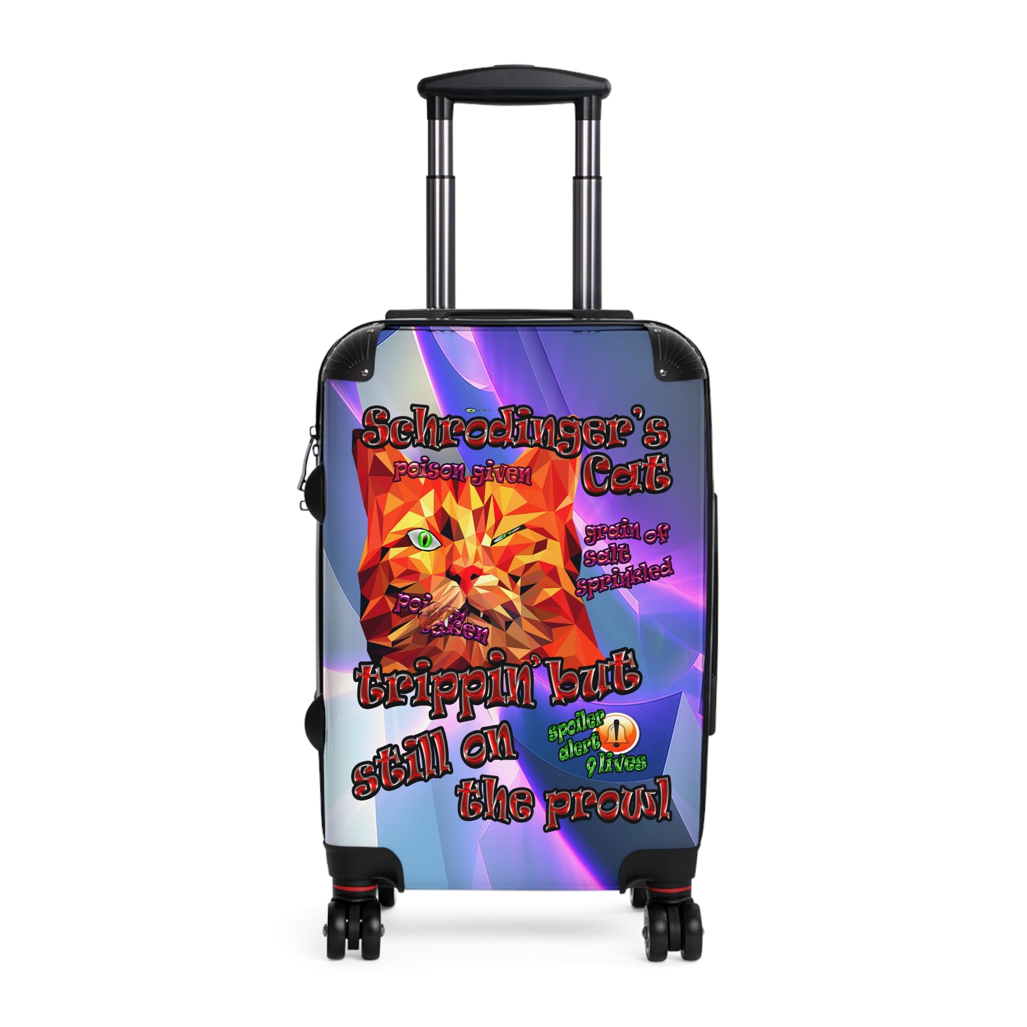 schrodinger's cat - suitcase (grey-pink wave)