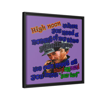 high noon - framed canvas art (light purple)