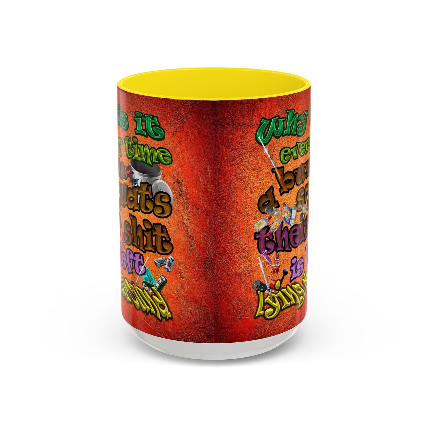 the bum's shit - Accent Mug (burnt orange)