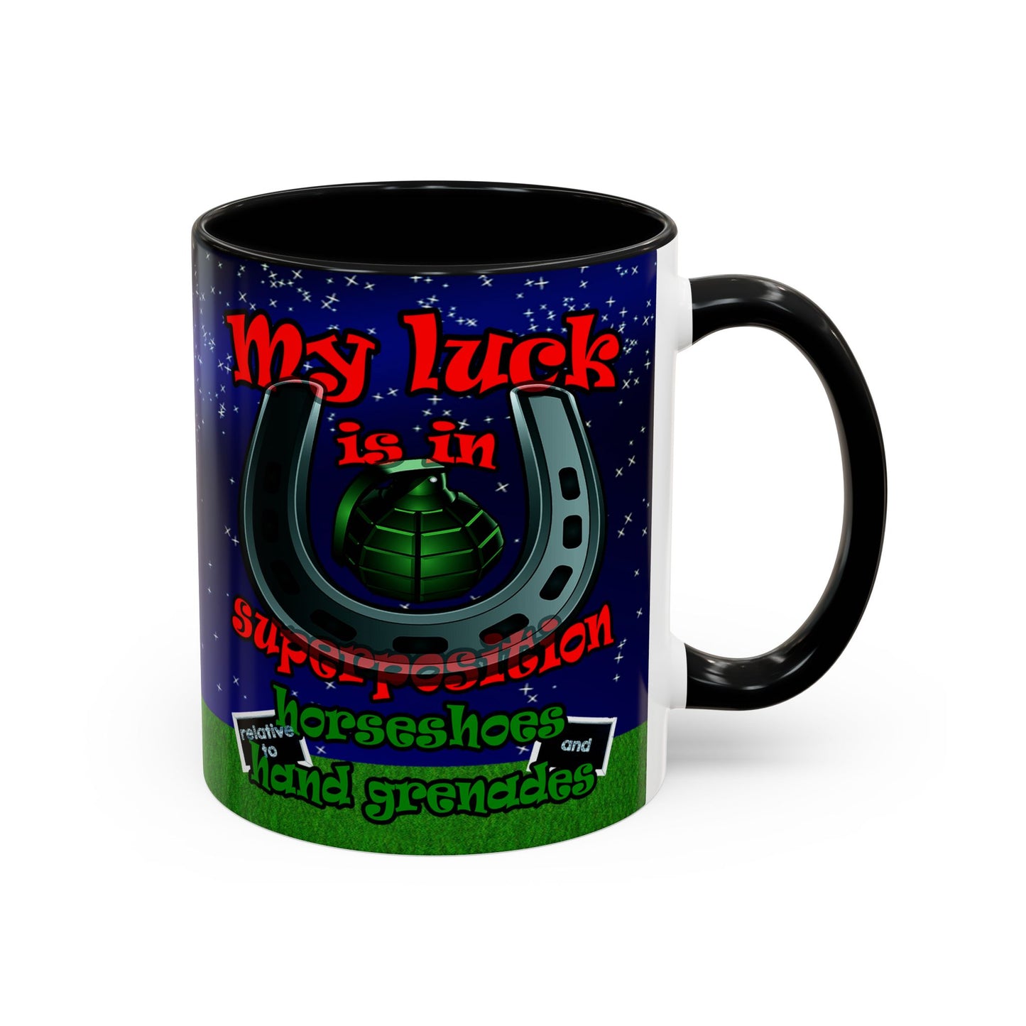 my luck - Accent Mug ('snoops' background)
