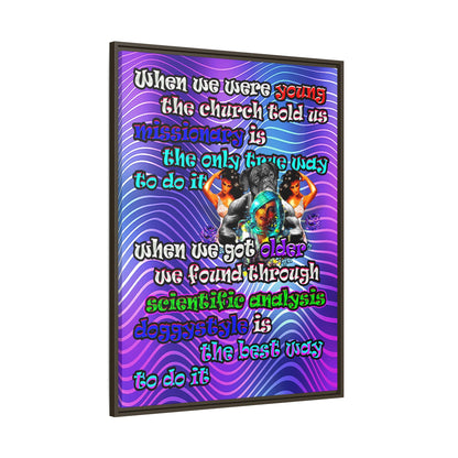 doggystyle - framed canvas art (purple wave)