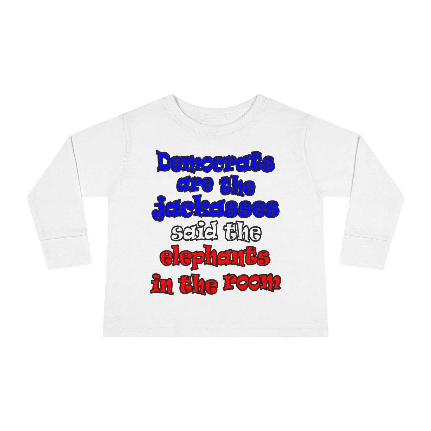 donkeys and elephants - Toddler Long Sleeve Tee