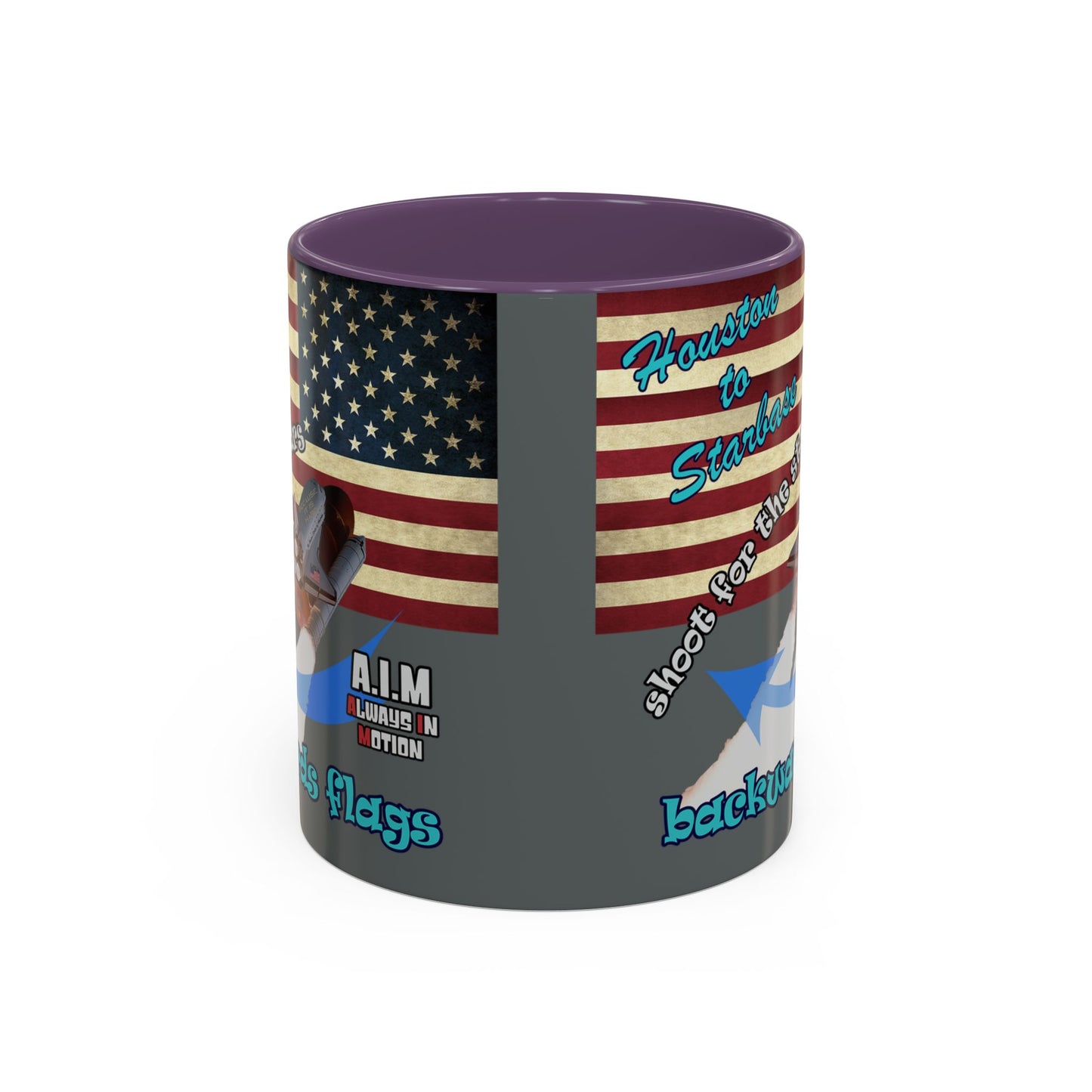 shoot for the stars - Accent Mug (dark grey)