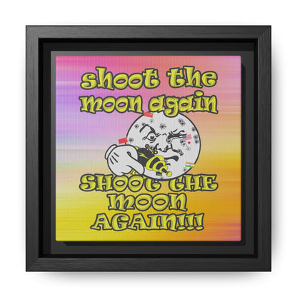shoot the moon again - framed canvas art (color blur)