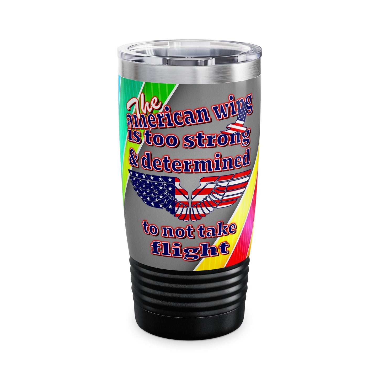 american wing - Ringneck Tumbler, 20oz (rainbow split)
