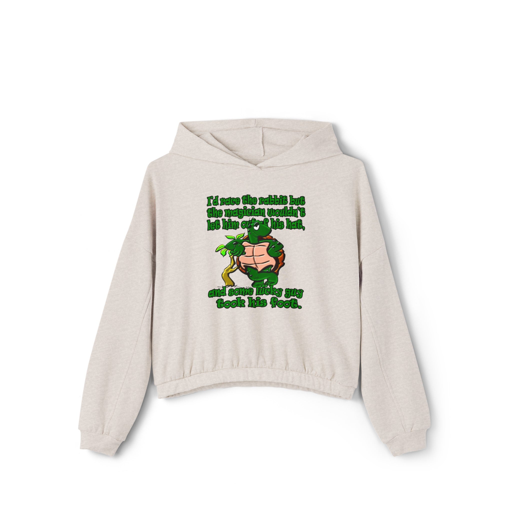 turtle race - Women's Cinched Bottom Hoodie