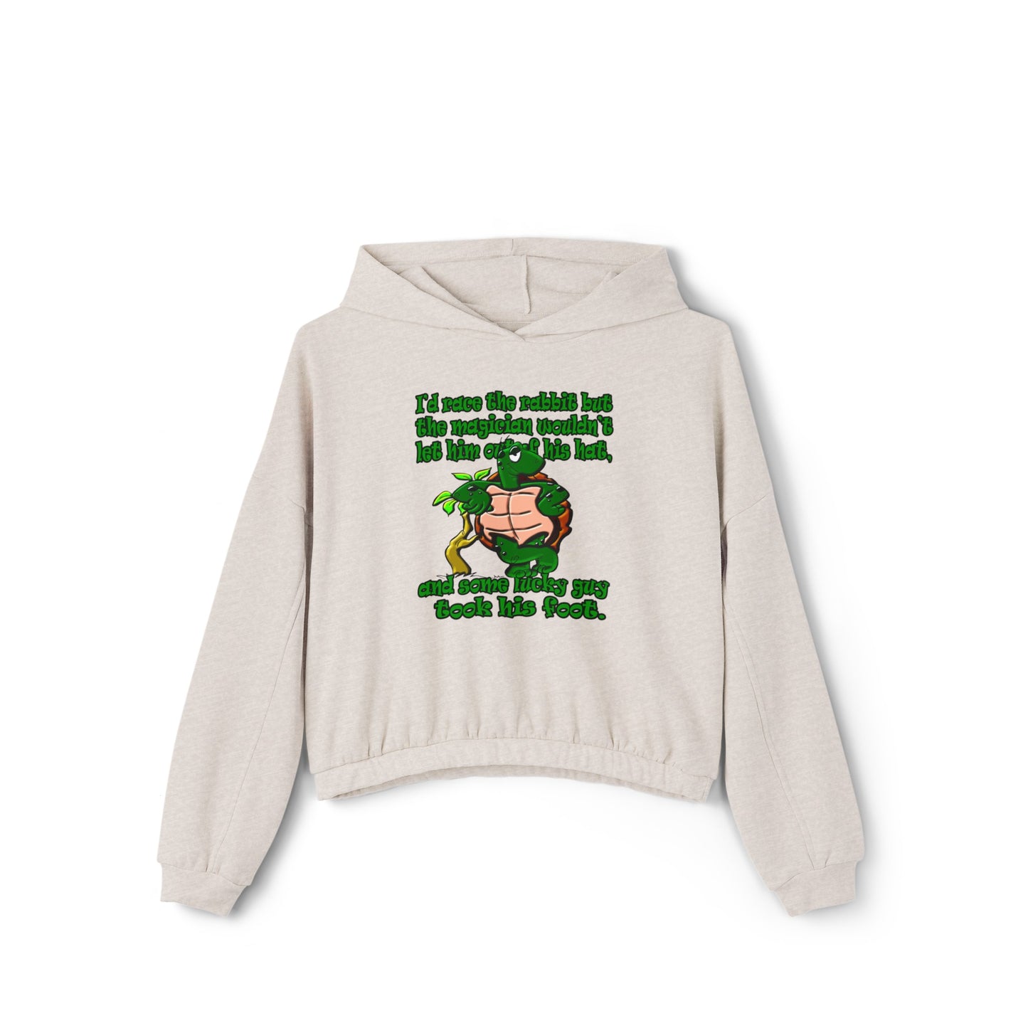 turtle race - Women's Cinched Bottom Hoodie