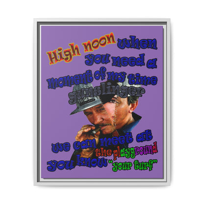 high noon - framed canvas art (light purple)