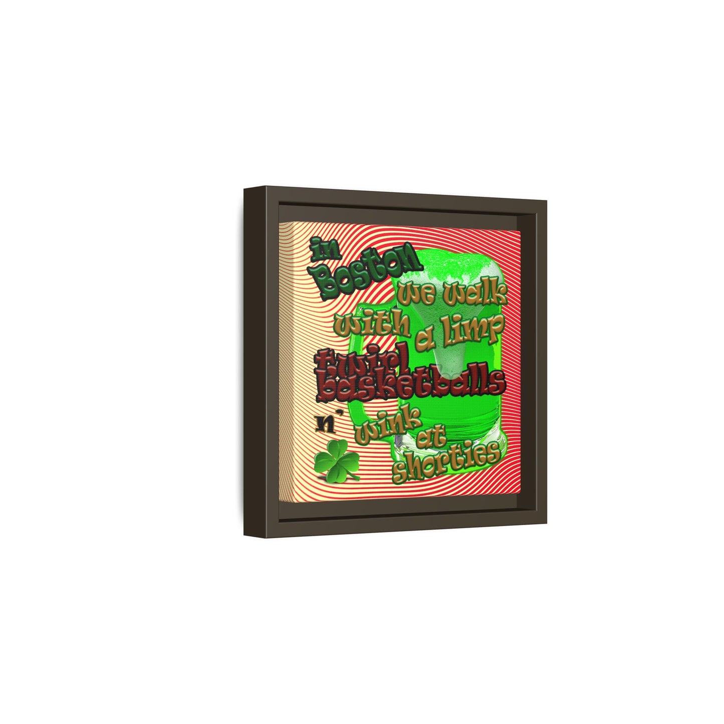 celtics logo - framed canvas art (yellow-orange wave)