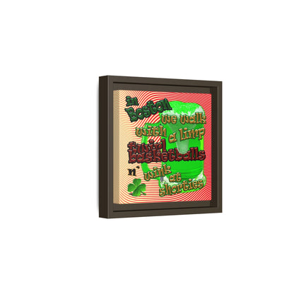 celtics logo - framed canvas art (yellow-orange wave)