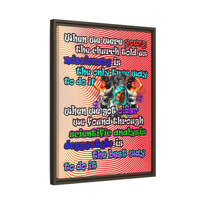 doggystyle - framed canvas art (yellow-orange wave)