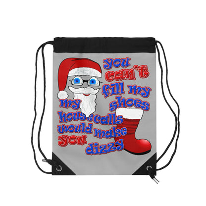 santa's shoes - Drawstring Bag (light grey)