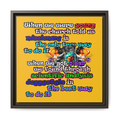 doggystyle - framed canvas art (yellow)