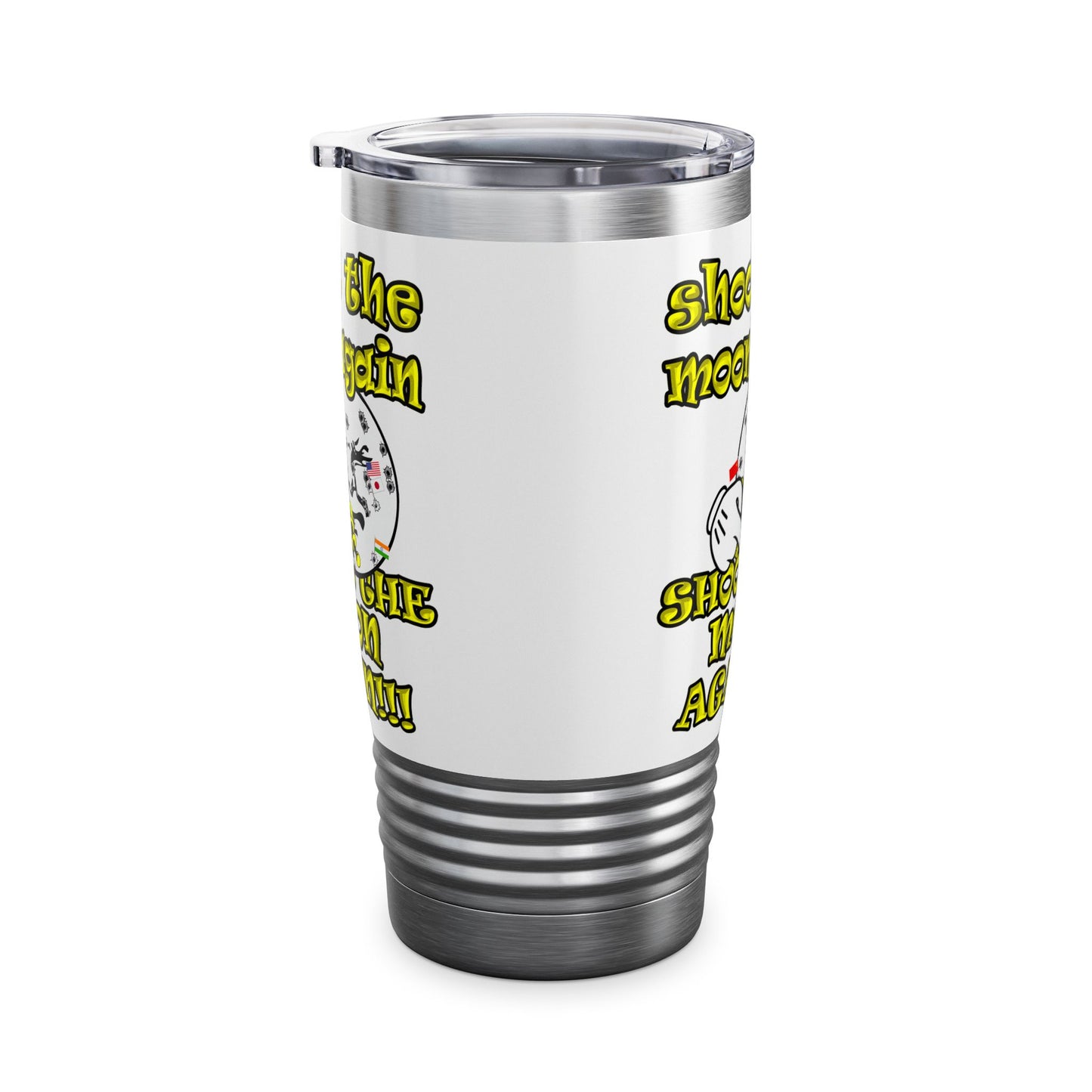 shoot the moon again - Ringneck Tumbler, 20oz (white)