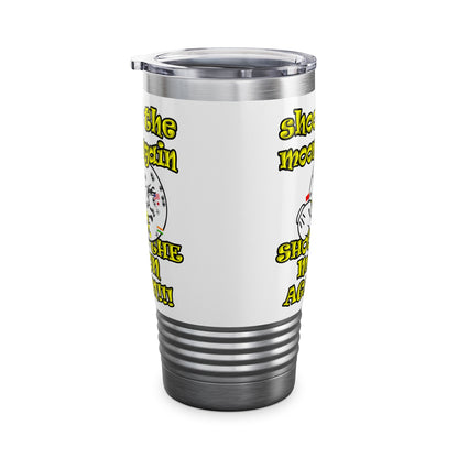 shoot the moon again - Ringneck Tumbler, 20oz (white)