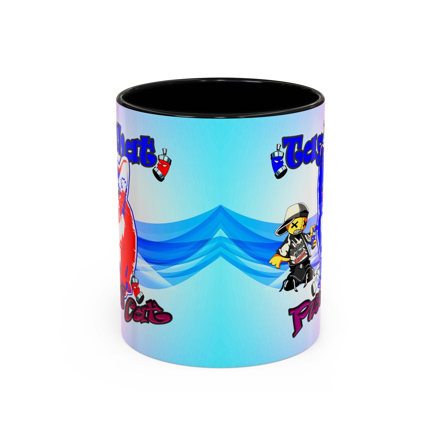 tag that - Accent Mug (light blue-pink wave)