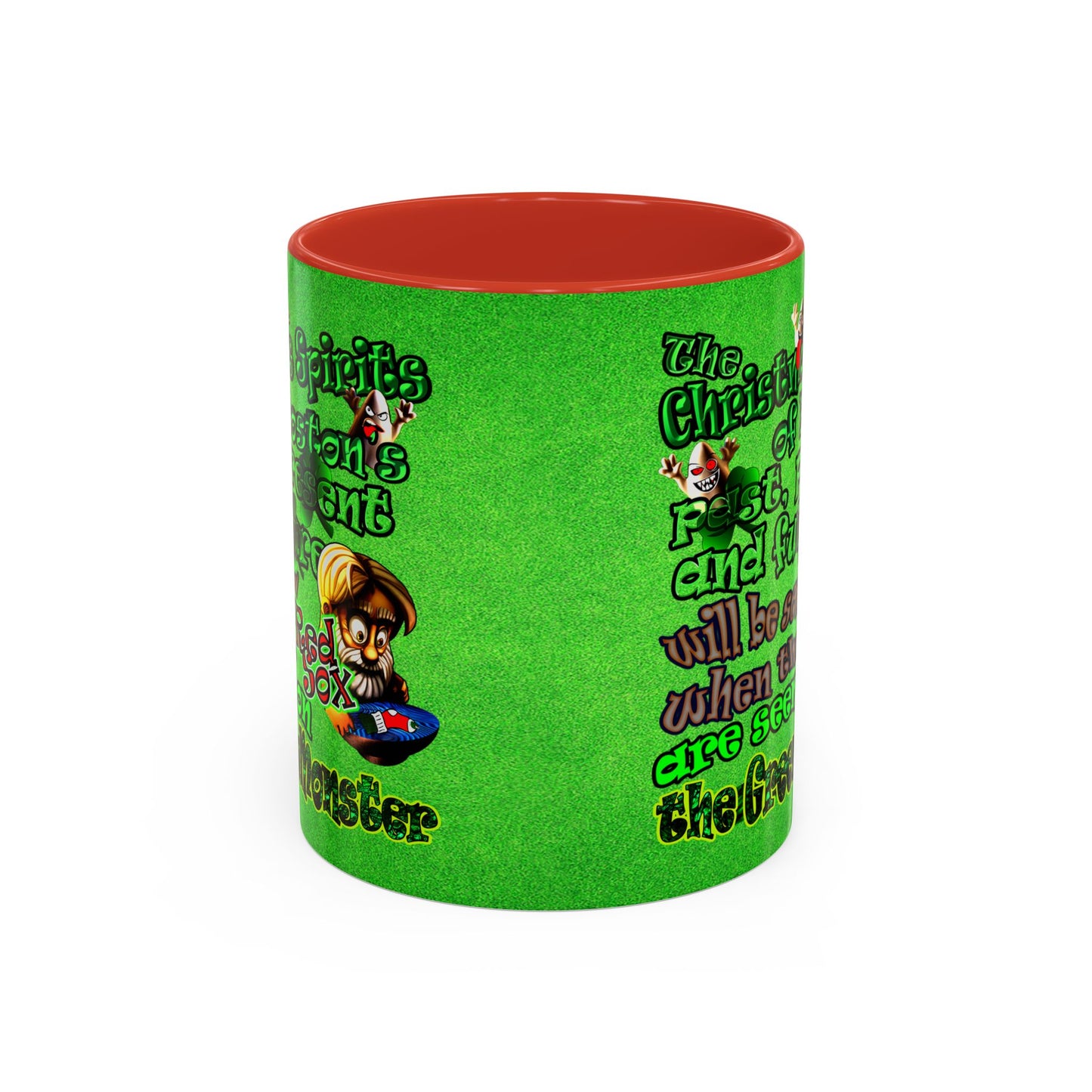 christmas spirits of boston - Accent Mug (green turf)