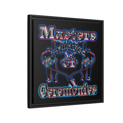 em cee squared - framed canvas art (black)