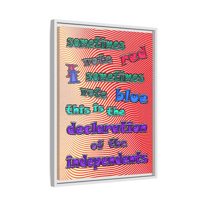 declaration of the independents - framed canvas art (yellow-orange wave)