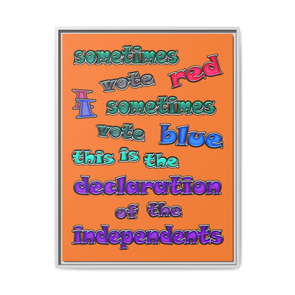 declaration of the independents - framed canvas art (crusta)