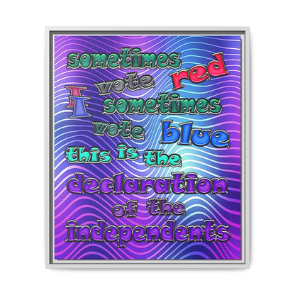 declaration of the independents - framed canvas art (purple wave)