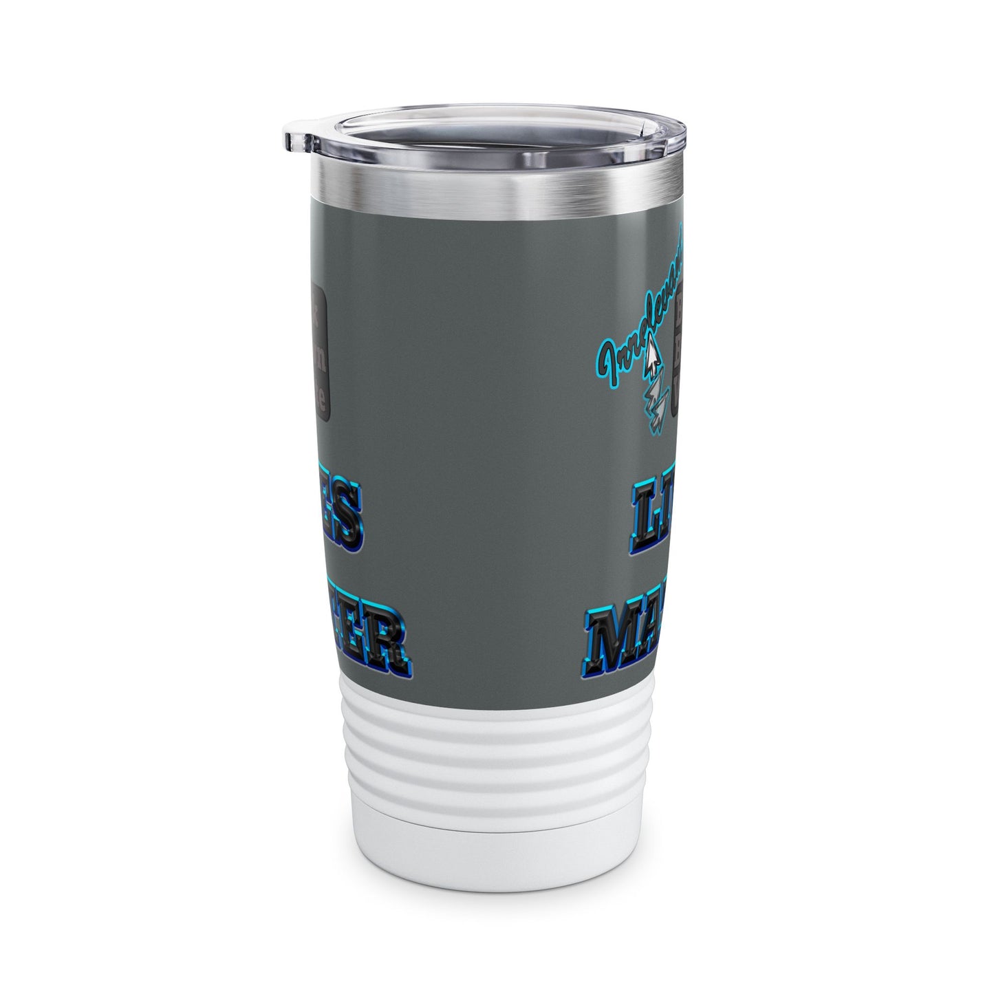 irrelevant - Ringneck Tumbler, 20oz (dark grey)