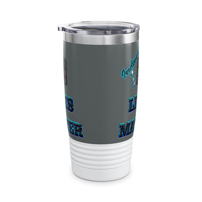 irrelevant - Ringneck Tumbler, 20oz (dark grey)